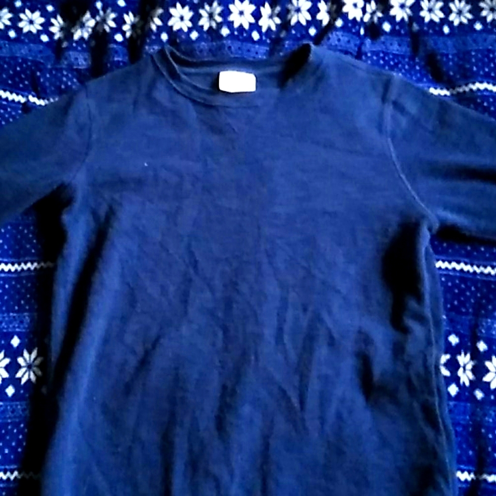 Cat and jack navy blue long sleeve shirt.